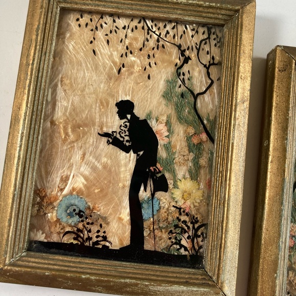 Vintage 1930s Flowercraft Milkweed Silhouette Mini Pictures - Picture 2 of 15